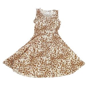 LuLaRoe Womens‎ Dress Size 2XL Nicki Leopard Cheetah Tank Pockets 2X XXL NWT